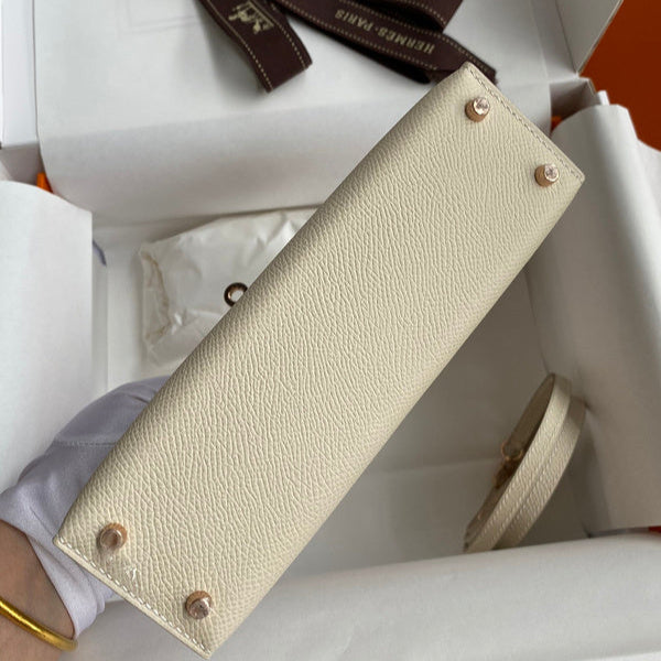 Hermes - Kelly  19 cm Crème Vanille